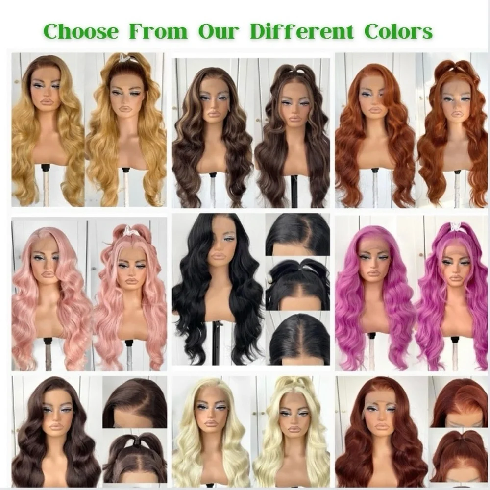 Blooming Hair Highlight Ombre Glueless High-Quality Synthetic Blend Lace Front…